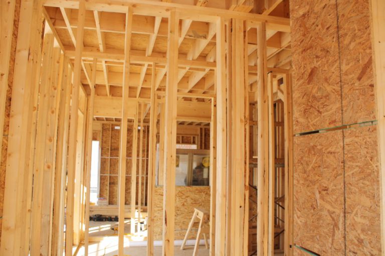 4층 목구조 시공현장 내부